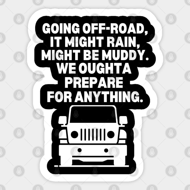 Going off-road Sticker by mksjr